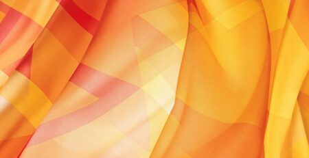 Colorful custom banners blowing in wind.
