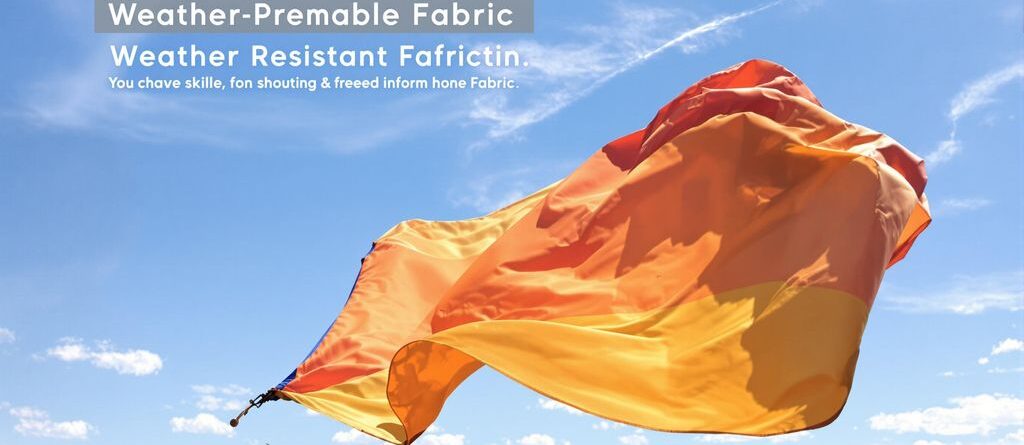 Colorful banner waving outdoors on a sunny day